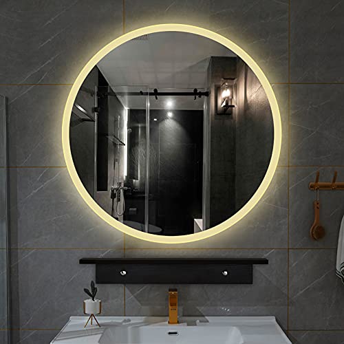 Miroir de salle de bain rond LED pour illuminer vos routines matinales et rituels bien-être