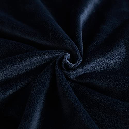 Yaoshuho Fluffy Faux Fur Pillow Covers Ombre Shaggy Pillow Shams Plush Mink Velvet Decorative Throw Pillows Cases Zipper Closure, Set Of 2 (Denim Blue, 20" X 26" Inch) #TOP4