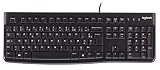 Logitech K120 Kabelgebundene Tastatur für Windows, Belgisches AZERTY-Layout - Schwarz