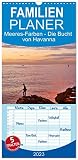 Familienplaner Meeres-Farben - Die Bucht von Havanna (Wandkalender 2023, 21 cm x 45 cm, hoch), Calvendo Monatskalender