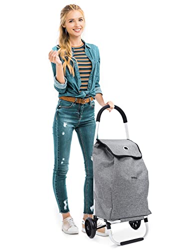 blnbag T3 - Klappbarer Einkaufstrolley Shopping Bag Trolley, Leichter Einkaufsroller stabiles Alu-Gestell, Einkaufstasche mit Rollen, 49L, 98 cm – Bild 4