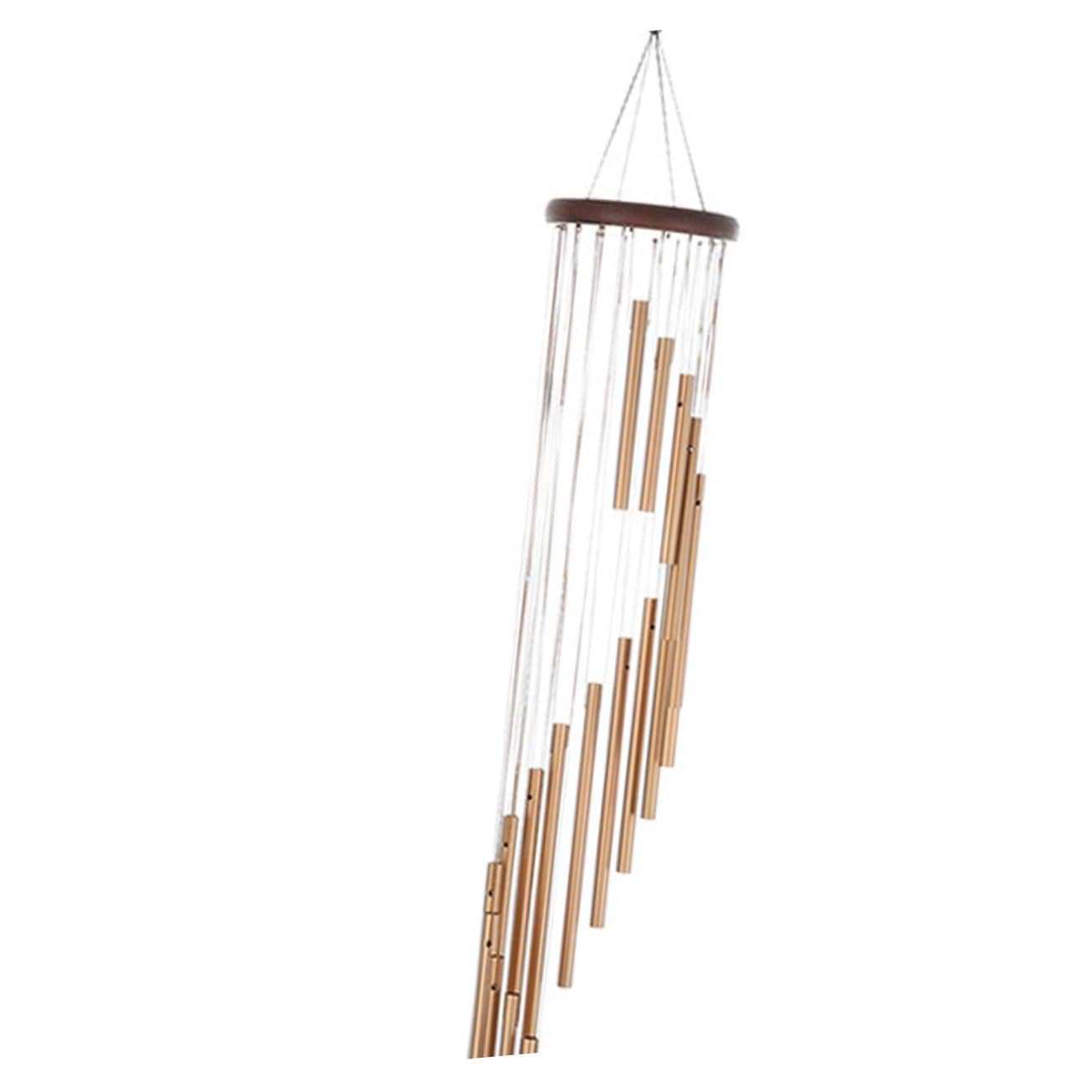 Carillon éolien en tube pour terrasse et jardin, accessoire déco suspendue extérieur - 8
