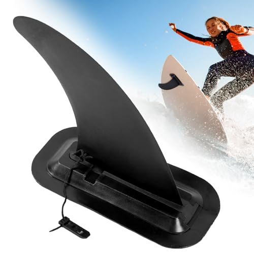 Riisoyu Pinna Tavola da Surf, Universale Rimovibile 9 '' Pinna Tavola da Surf con Base Pinne della Tavola da Surf Rimovibile per Paddleboard Longboard Stand Up Paddleboard Kayak