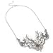 Vintage Jerollin Silver Tone Girl Lady Deer Head Pendant Necklace Birthday Jewelry Gift