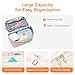 NOL Natural Organic Lifestyle Insulated Lunch Bags for Women Cooler Bag Lightweight Nylon Waterproof Lunch Box For Work (Small, Cream)