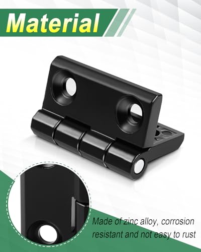 Yeepeo 4 Stück Scharnier Schwarz, 40×40×5 mm Scharniere Klappbar Zinklegierung Klein Schaniere, Klappscharnier Türscharniere für Leichte Türen und Fenster Schränke Werkzeugkästen