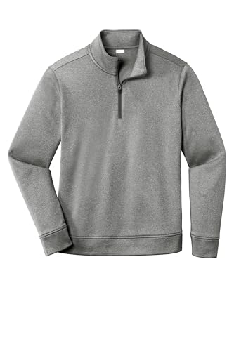 SPORT-TEK Unisex PosiCharge Sport-Wick Heather Fleece Quarter Zip