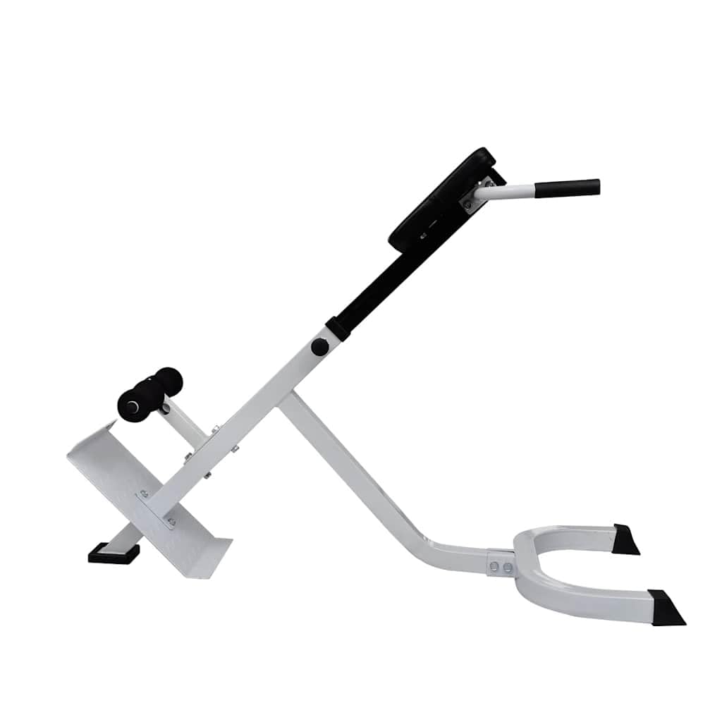 Składany trenażer pleców i brzucha ze stali, 120 x 55 x 80-90 cm, przyrząd fitness do treningu siłowego w domu, z wyściółką i 5-stopniową regulacją wysokości, idealny do budowy mięśni, treningu