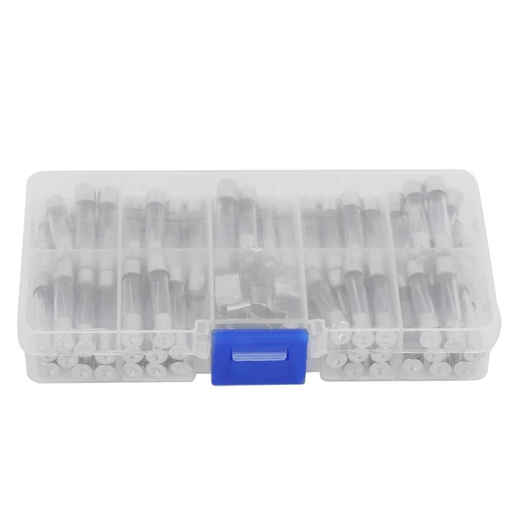 82Pcs 6x30mm Glasrohrsicherung, 250V 0.5A ~ 30A Sicherung, Klassifizierungssatz mit Sicherungshalter