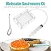 PHWRECZ Molecular Gastronomy Kit Professional Caviar Maker Kit Easy Caviar Maker Box Detachable Caviar Box Spherification Kit 96 Holes Roe Sauce Dispenser with Syringe Spoon for Home Desserts.