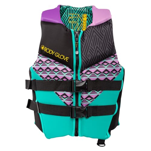 Body Glove Womens Phantom U.S Coast Guard Approved Life Jacket PFD - Aqua/Purple - Small