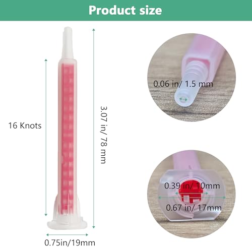 XCSJ 30Pcs Mischerdüsen 1:1 Mischdüse Mischerspitzen Kunststoffkleber Mischrohr Mischerdüse Mixtüllen Mischdüsen Statikmischer Mischertülle FMA06-16 für 2K AB-Klebestiftpistole