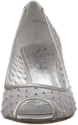Adrianna Papell Jamie Evening Pumps Women's Shoes Silver Size 5.5 | Image 1