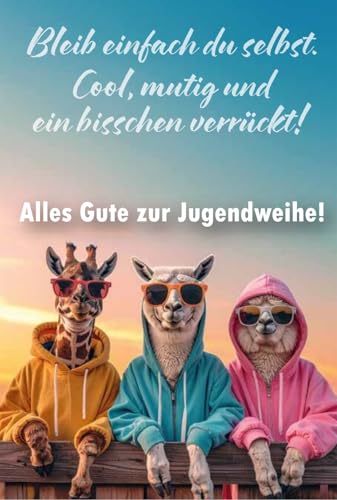 Mr Karte Grußkarte zur Jugendweihe mit Umschlag Lustiges Tier Motiv Moderne Glückwunschkarte für Mädchen und Jungen Cool mutig verrückt Format 11 5 x 17 cm
