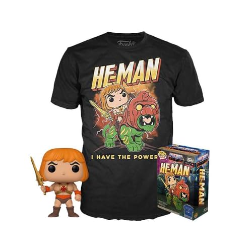 Masters of the Universe POP! & Tee set figurine et T-Shirt He-Man heo EU Exclusive (M), Mehrfarbig