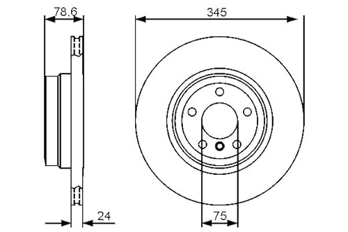 Bosch BD1321 Dischi Freno, Certificato ECE-R90, 1 Disco Freno Singolo - 2
