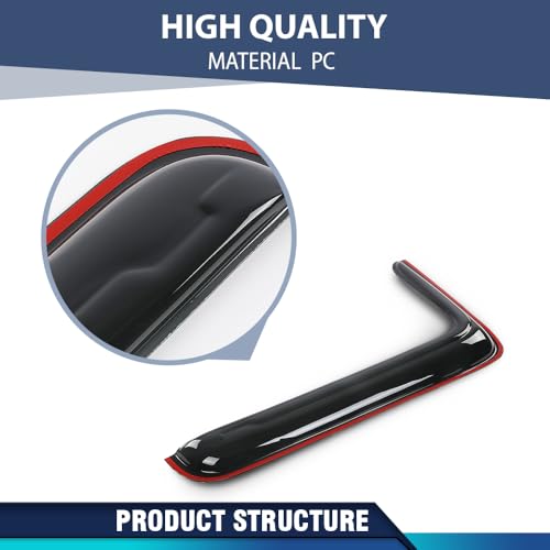 Image of PIT66 Window Guard Deflectors Fit Kenworth C500 W900 T800