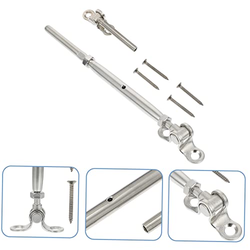 Kit de tensores para cables de barandilla KALLORY de acero inoxidable para poste de madera y escaleras, resistente para líneas de cable en terrazas miniatura 7