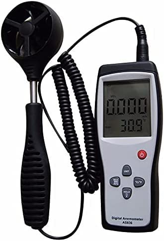 Digital Wind Speed Meter Anemometer Gauge Diagnostic-Tool Air Wind Velocity Meter 45m/s Temperature Measuring Data Hold，Multifunctional Measurement