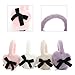 RSHuiOUXX Adorable Bows Plush Ear Muffs Winter Warm Thermally Earmuffs Ear Fashion Cover for Women Girls Outdoor Sports
