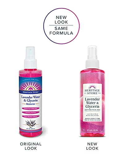 Heritage Store 1867559 Lavender Flower Water & Glycerine Benefits Skin, Hair & More Aromatherapy Mist Spray 8 Oz thumb #1