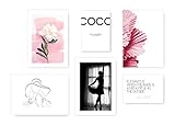 Juego de 6 pósteres premium que incluye 4 x DIN A3 (29,7 x 42 cm) y 2 x DIN A4 (21 x 29,7 cm). Los marcos de fotos no forman parte de la oferta.