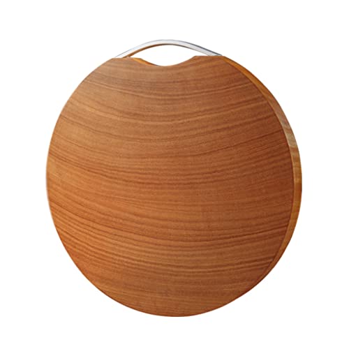Tabla de Cortar Tabla de cortar redonda de primera calidad para cocina, tabla de cortar profesional de doble cara con mango para carne y verduras, tabla de cortar para trinchar carne o verduras