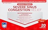 Rite Aid Severe Sinus Medicine and Nasal Decongestant, Maximum Strength - 20 Caplets | Sinus Relief | Pain Relief | Multi-Symptom Cold and Flu Medicine | Severe Cold & Sinus Medicine for Adults