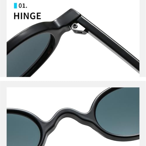 Lunettes de soleil ovales steampunk détails rivets de haute précision