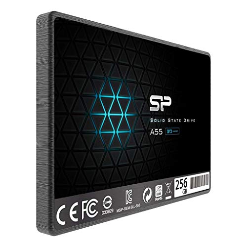 Image of Silicon Power-256GB SSD 3D NAND A55 SLC Cache Performance Boost SATA III 2.5 inch 7mm (0.28 inch) Internal Solid State Drive