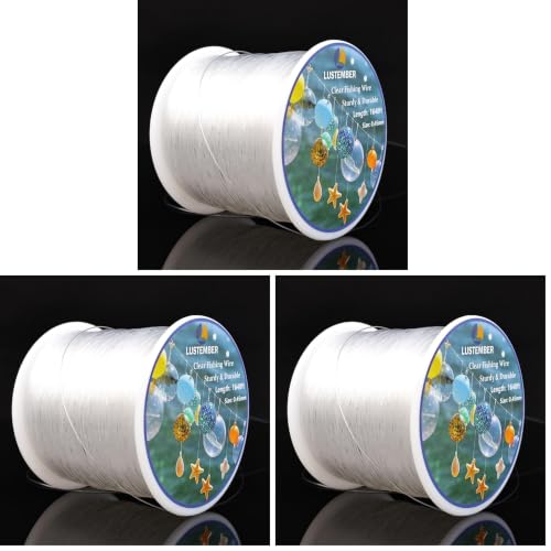 Image of LUSTEMBER Fishing Wire, 1640 ft Clear Fishing Line, Strong Invisible String for Hanging Decorations, Balloons, Crafts, Jewelry Making, Beading, Bracelets and Necklaces