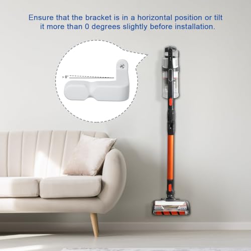 Image of LANMU Wall Mount Holder Compatible with Shark IX141 IZ362H IZ363HT IZ682H Pet Cordless Stick Vacuum, Ultracyclone CH951 CH901 and Dyson V10 V11 V12 V15 Outsize Vacuum