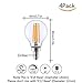 CTKcom G45 4W E14 Base Candelabra LED Bulbs Dimmable(4 Pack)-Vintage Edison LED Bulb 40W Equivalent 2700K Warm White Lamp for Home,Pendant Lights,Sconces,Antique Light Fixtures 110V~130V AC
