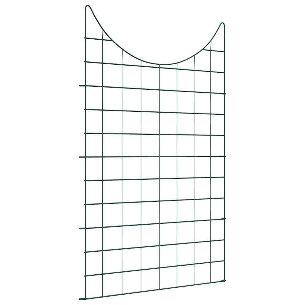 Set di 8 recinzioni per stagno, verde, 50 x 80 cm, in acciaio, design moderno, robusta recinzione in acciaio per giardino, laghetto e terrazza, facile da montare, adatta anche come recinzione