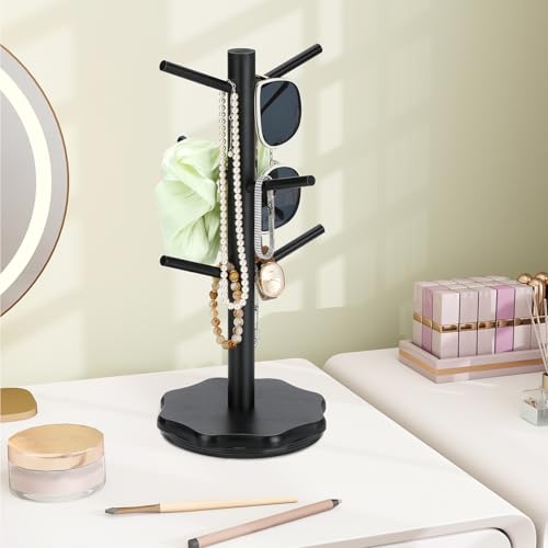 Ceecysaa Mug Holder Tree,360° Rotated Coffee Cup Holder with 6 Hooks for Counter, Wood Coffee Mugs Rack Standing Coffee Cups Organizer for Kitchen Home Coffee Bar Accessories by Ceecysaa - Image 7