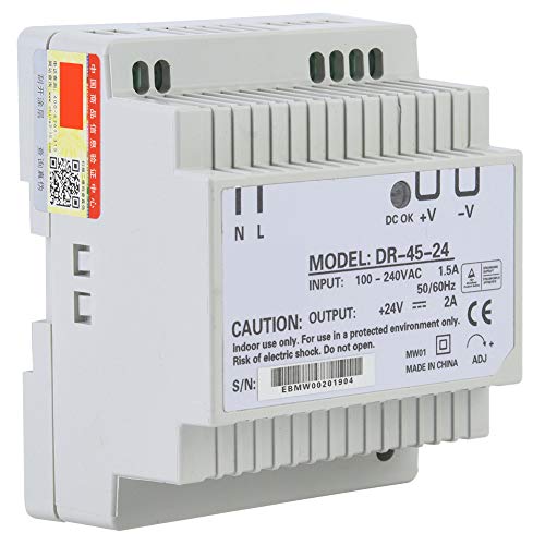 Alimentation sur Rail Din 45W 24V AC/DC à découpage à sortie unique pour tableau