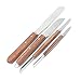 AAProTools Dental Fahenstock Mixing Knives Plaster Alignment Spatulas Wax Modeling 4 Pieces Instruments Set