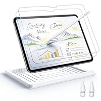 Esanik Feel Like Paper für Panzerglas für iPad Air 11 Zoll (M4, 2026/ M3, 2025/ M2, 2024), Schreiben Papier Folie & 9H Schutzglas, Papiereffekt inkl. 2 Spitzen für Apple Pencil (2+2 Stück)