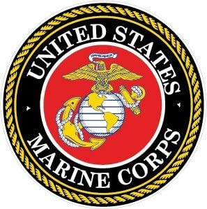 United States Marine Corps Vinyl Sticker Decal (2 Pack) - 4 Inches - for Car Truck SUV Van Window Bumper Wall Laptop MacBook Tablet Cup Tumbler and Any Smooth Surface