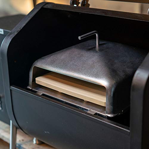 Green Mountain Grills Wood-Fired Steel Pizza Oven Attachment Accessory for Davy Crocket and Trek Model Grills with Square Pizza Stone, Silver - Thumbnail 5