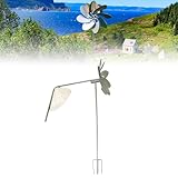 Bvznmilhd Metal Windmill Stake, Outdoor Wind Spinner, 360 Degree Rotation Rustproof Decorative Garden Yard Lawn Wind Sculpture with Stainless Steel Ball Bearings for Stable Silent - Image 9