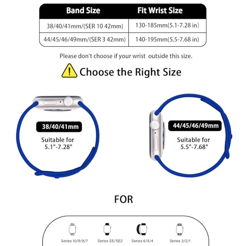 Image of Thin Silicone Band Compatible with Apple Watch 41mm 38mm 40mm 46mm 45mm 42mm 44mm, Slim Narrow Replacement Sport Strap Wristband for iWatch Series 11 10 9 8 7 6 5 4 SE Ultra 3 2 1 Women Men