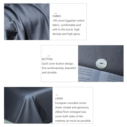 Housse de couette anti transpiration coton égyptien parure lit 4 pièces - 3