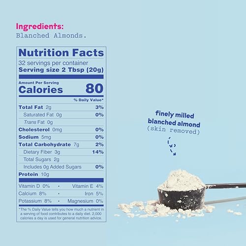 Almond Milk, Plant-Based Milk Powder - by JOI, Made in the US. No Preservatives, No Gums, No Added Sugar. Great for smoothies. Shelf-stable. Non-dairy milk substitute. Vegan, Non-GMO, Kosher. 10g Protein per Serving, Up to 32 Servings, 1.42 lb (644 g)