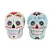 1 X Day of Dead Sugar White & Blue Skulls Salt & Pepper Shakers Set- Skulls Collection by Pacific Giftware