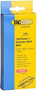 Tacwise 1067 Type 180/30 mm Stainless Steel 18G Brad Nails, Pack of 1,000, Silver, 30mm