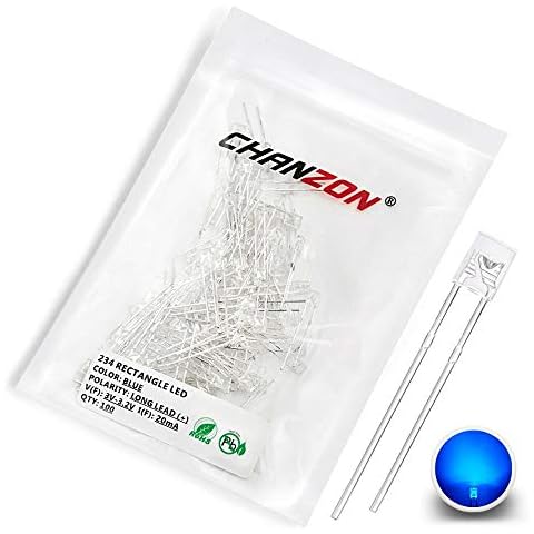 Chanzon 100 piezas luces de diodo LED azul Cover