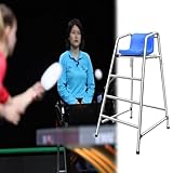 Tischtennis-Schiedsrichterstuhl, 304 Edelstahl, Rettungsschwimmer Stuhl mit Haken und...