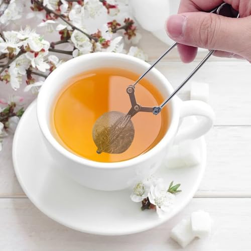 Miniatura 7 de Dazkzooy Infusor De Té De Acero Inoxidable En Forma De Bola - Colador De Té - Pinza Colador Para Té 2 Piezas - Ø 4,5 Cm Para Una Infusión Perfecta