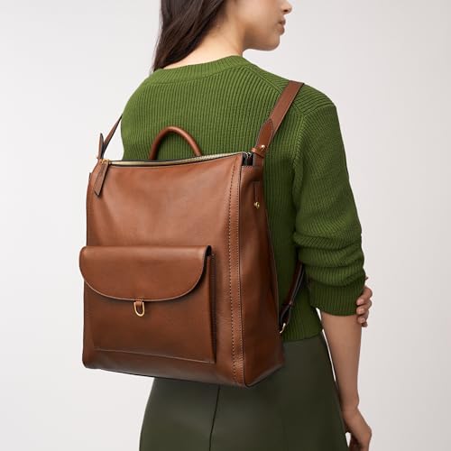 Image of Fossil Women's Parker Leather Convertible Backpack Purse Handbag for Women